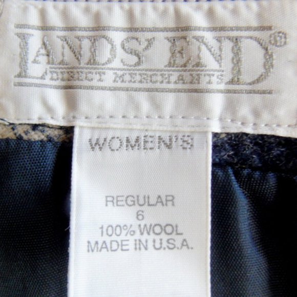 Land's End Blue and Tan Plaid Wrap Skirt Size 6 New Unworn - Picture 6 of 8